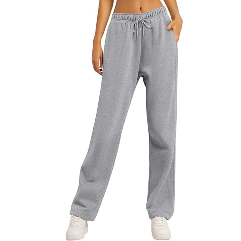 Damen nan hochwertige Relax-Hose mit hoher Taille, geradem Bein und integrierten Eingrifftaschen Shop Nory