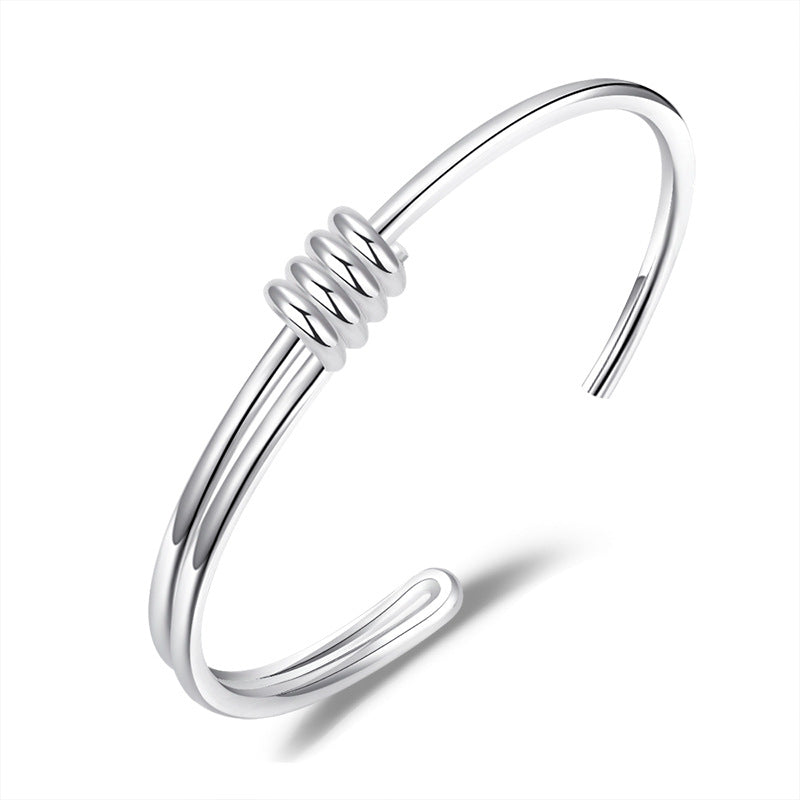 Damen Offenes Armband mit kunstvollem Spiral-Design Shop Nory