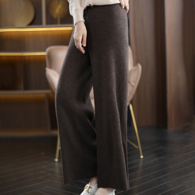 Damen High‑Waist Palazzo‑Strickhose mit Kordelzug und kaschmirähnlicher Weichheit Shop Nory