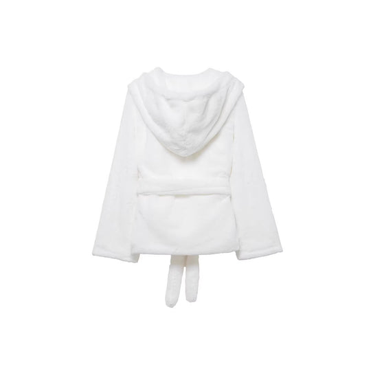 Damen Kuschelige Kunstfell-Kurzjacke mit Schalkapuze und Schleifen-Taillengürtel Shop Nory