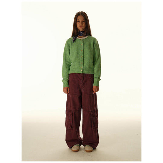 Damen Baggy-Cargo-Hose mit hoher Leibhöhe, großen Klappentaschen und verstärkten Nahtpaneelen Shop Nory