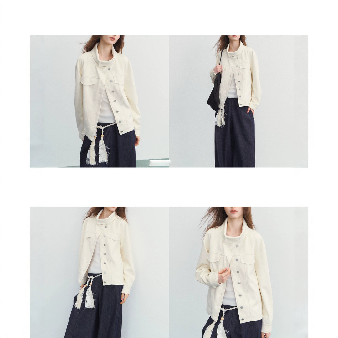 Damen Modische Übergangsjacke mit hochgeschlossenem Kragen Shop Nory