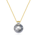 Damen Elegante Perlen- und Kristallanhänger-Halskette Shop Nory