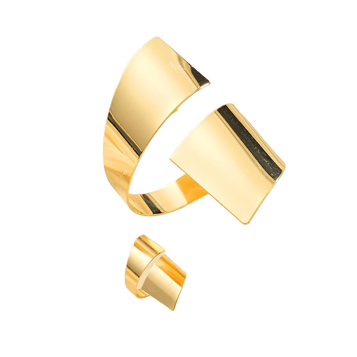 Damen Armreif und Ring Set aus hochwertigem Metall Shop Nory