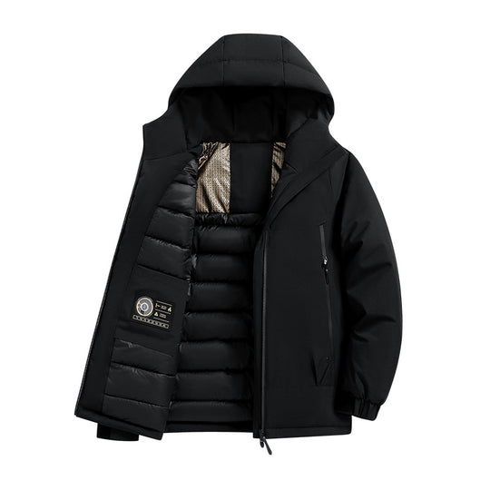 Herren Isolierte Softshell-Parka mit technischer Kapuze, winddichter Außenhülle und Innentaschen Shop Nory