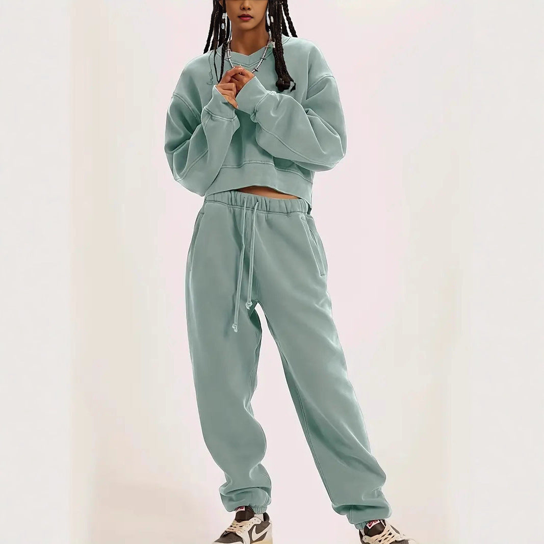 Damen Boxy-Sweatshirt mit überschnittener Schulter, verlängertem Rückenteil und brushed Fleece Shop Nory