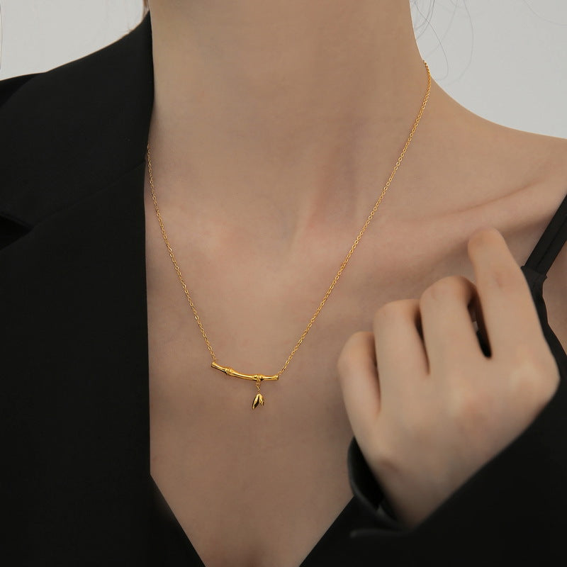 Frauen Elegante Gold Statement Halskette Shop Nory