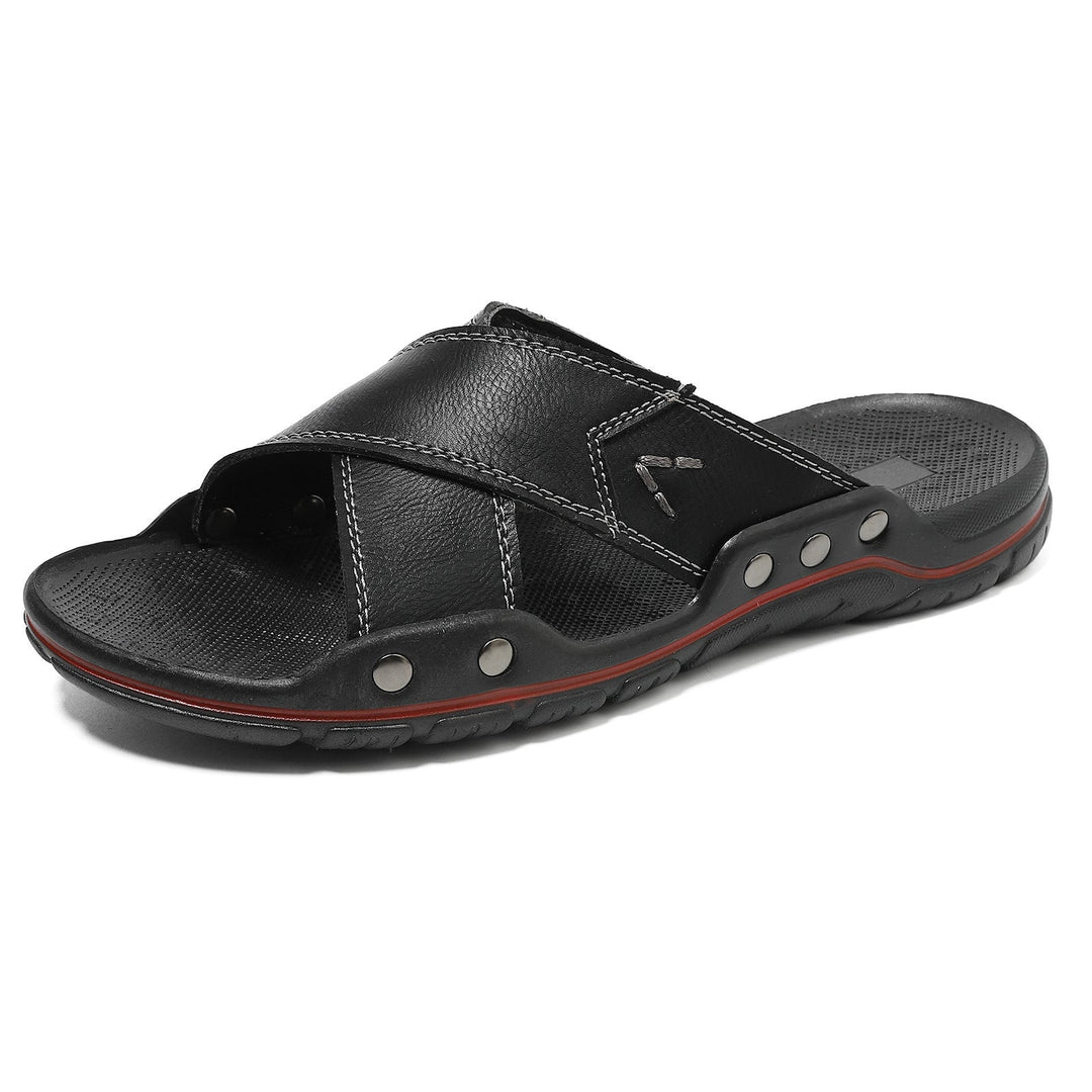 Herren Komfortable und modische Ledersandalen mit verstellbarem Riemensystem