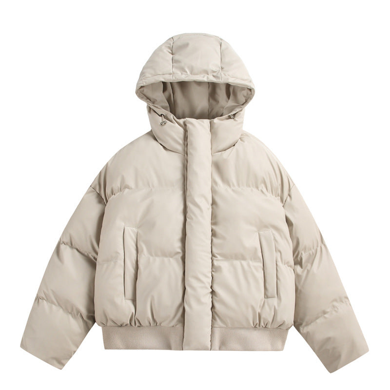 Damen Gekürzte Isolierende Pufferjacke im Boxy‑Cut mit Volumen‑Kapuze, Stehkragen und Rippbund Shop Nory