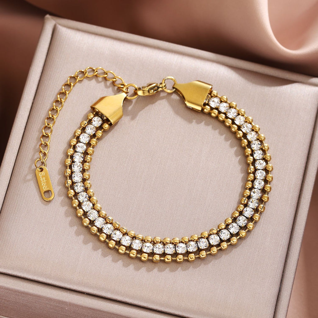 Damen glamouröses Armband mit Kristallakzenten Shop Nory