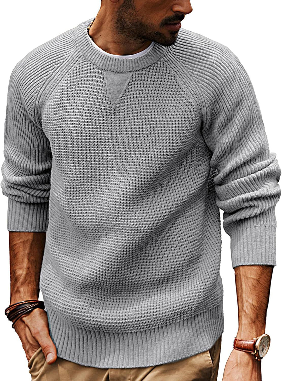 Herren strukturiertes Pullover mit lässigem Schnitt