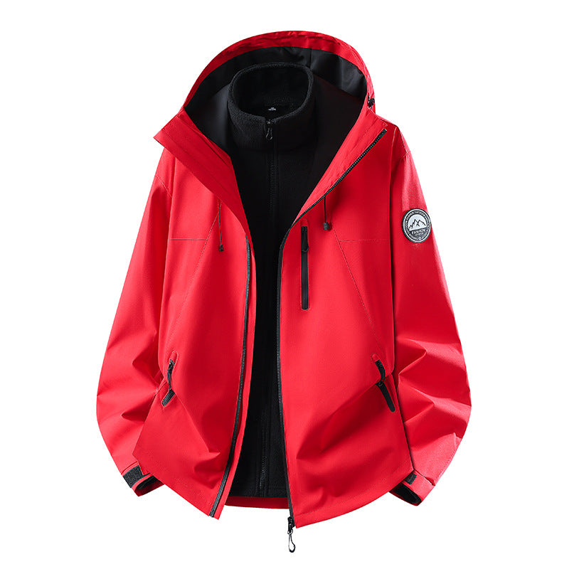 Herren Wasserdichte Softshell-Jacke mit Kapuze und atmungsaktiver Membran Shop Nory