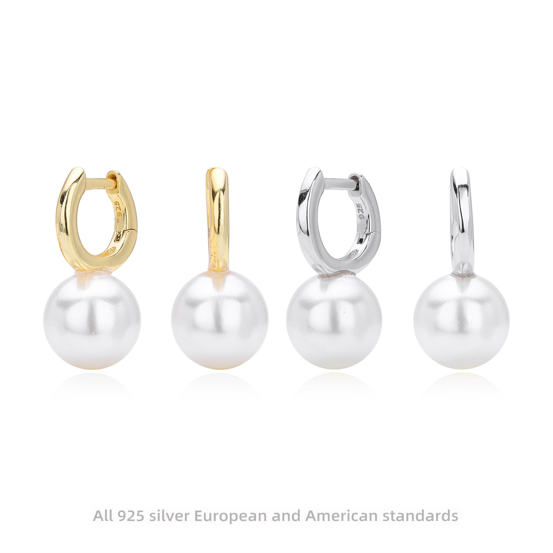 Damen Ohrhänger mit eleganten Perlen und hochwertigem 925 Sterling Silber Shop Nory