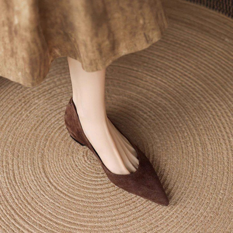 Damen bequeme und elegante Ballerina-Pumps mit spitzem Design und weich gepolsterter Innensohle