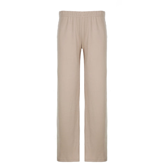 Damen nan legerer Palazzo-Loungehose mit Umschlagbund und weichem Baumwollstretch Shop Nory