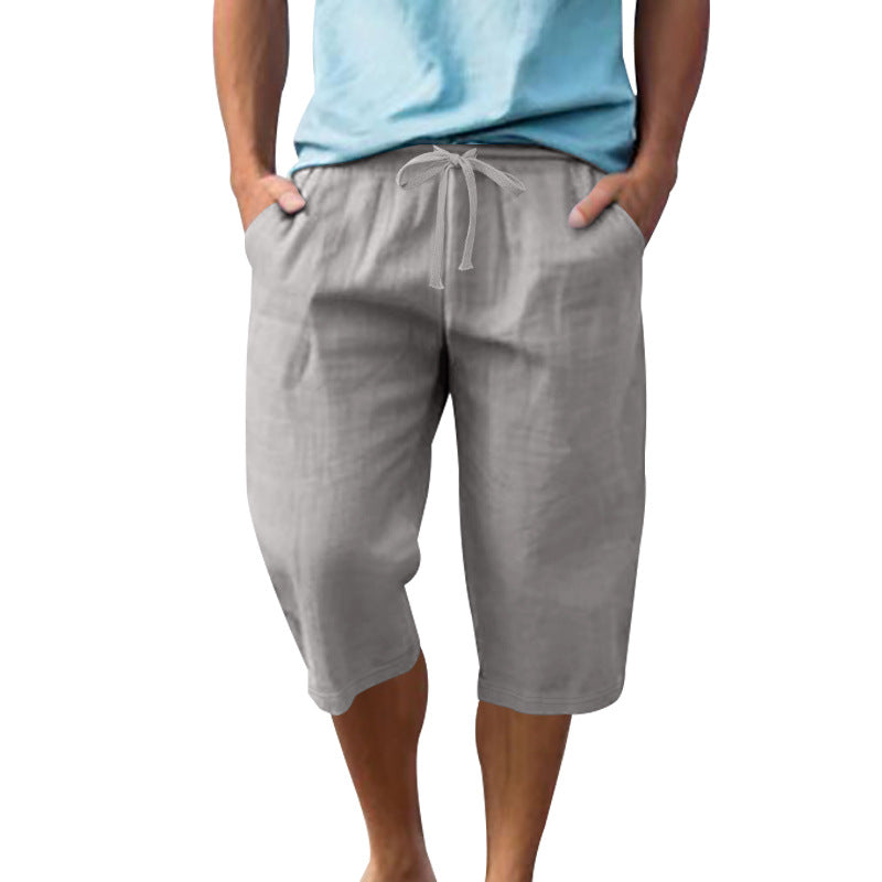 Herren leichte Freizeithose mit elastischem Bund und praktischen Taschen