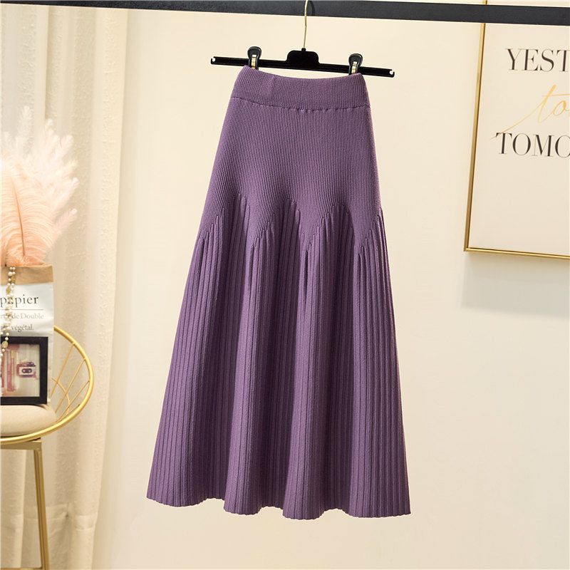 Damen Eleganter Plissee-Maxiröck mit voluminösem Saum Shop Nory