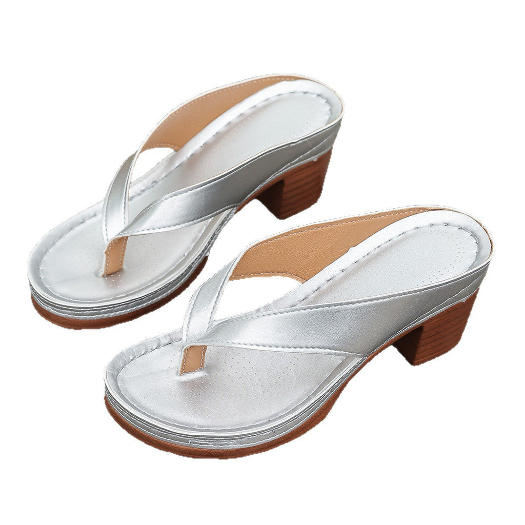 Damen Elegant Schlüpfsandalen mit Absatz