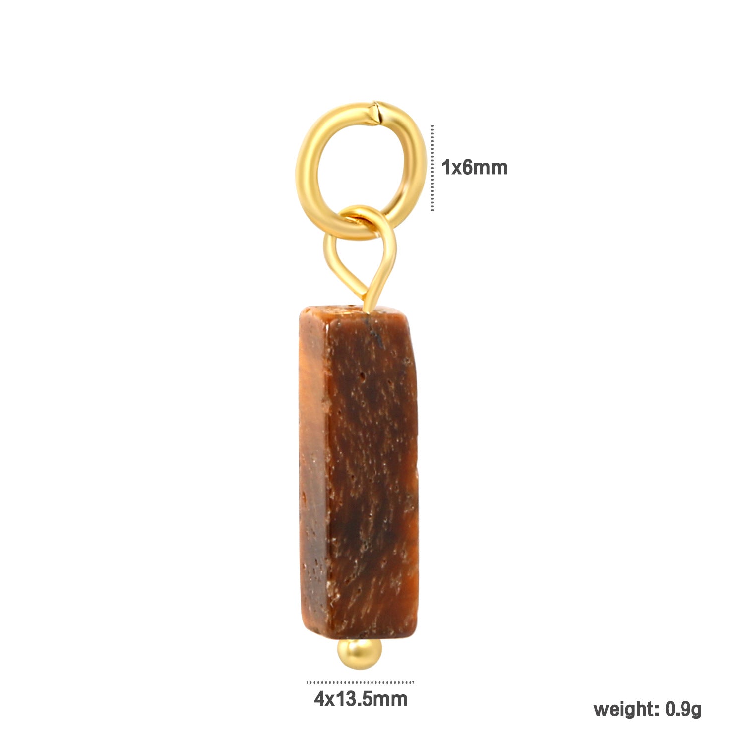 Damen Anhänger mit natürlichem Stein und goldenem Akzent Shop Nory