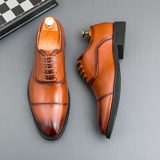 Herren klassische Oxford-Lederhalbschuhe mit Kappnaht, gepolstertem Lederfutter und rutschfester Gummisohle Shop Nory