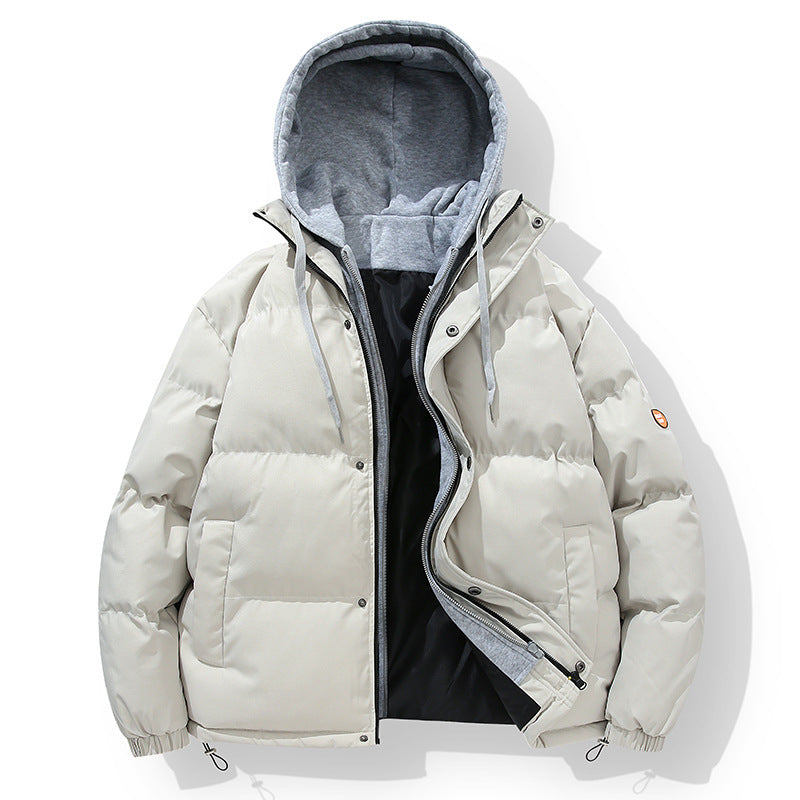 Herren wattierte Steppjacke mit integriertem Kapuzenlayer und verstellbarem Saum Shop Nory