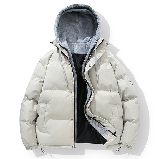 Herren wattierte Steppjacke mit integriertem Kapuzenlayer und verstellbarem Saum Shop Nory