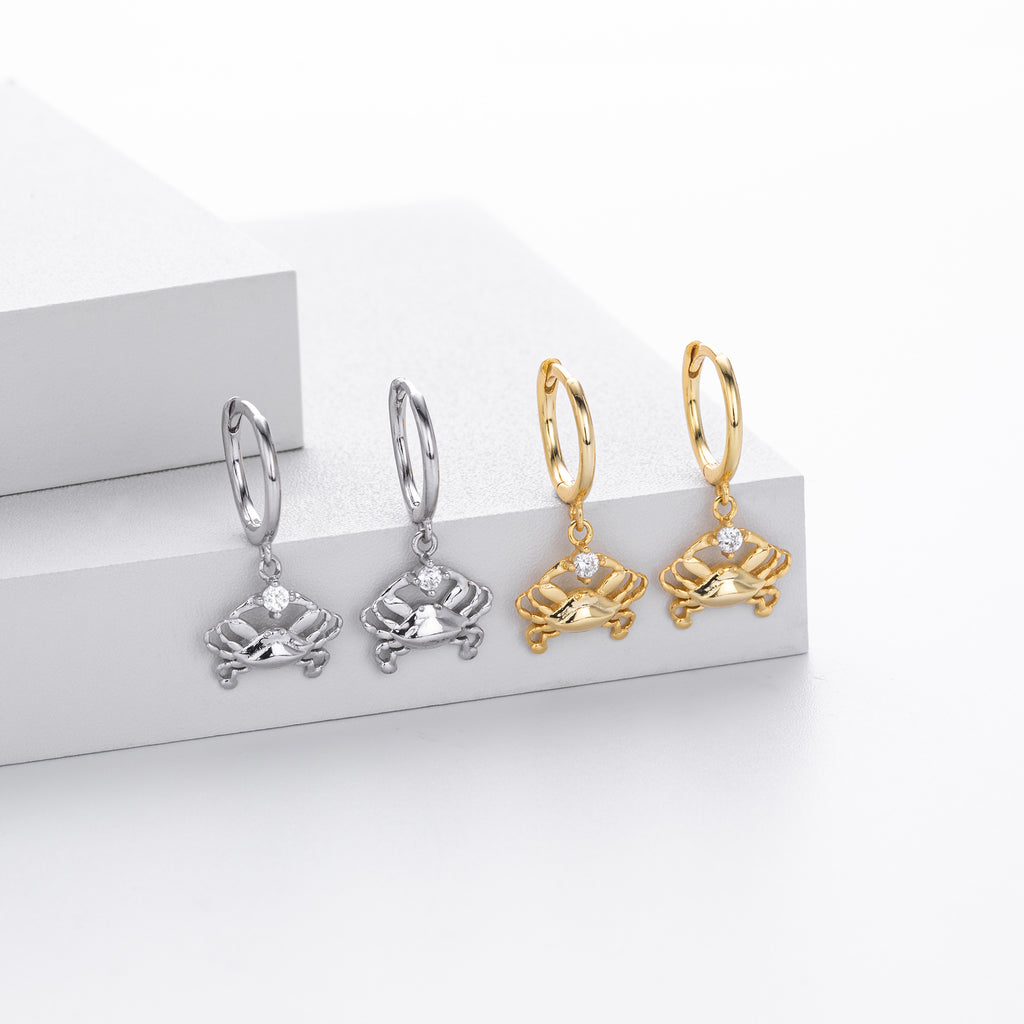 Damen Ohrhänger mit elegantem Krebsdesign aus hochwertigem 925 Sterling Silber Shop Nory