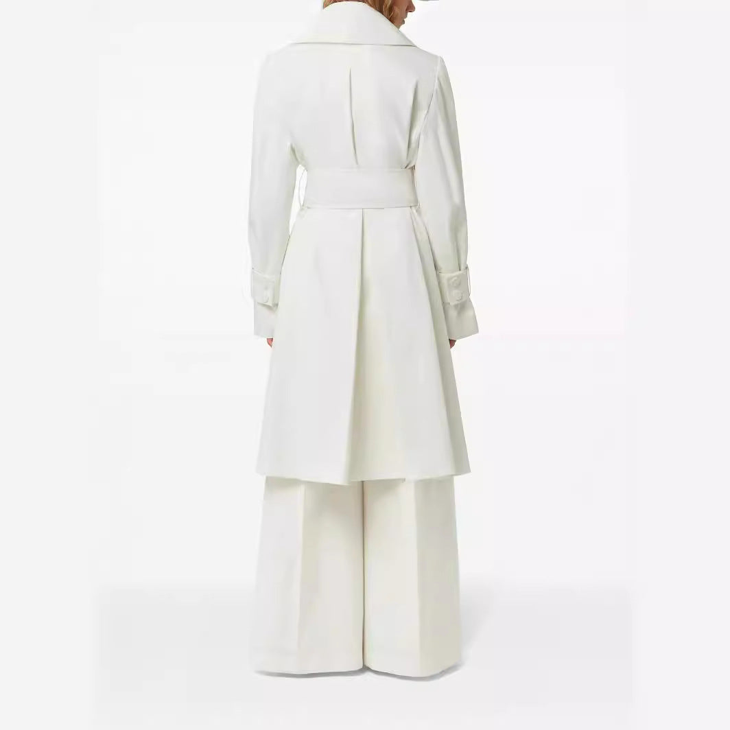 Damen Trenchcoat mit weitem Revers und Taillengürtel Shop Nory