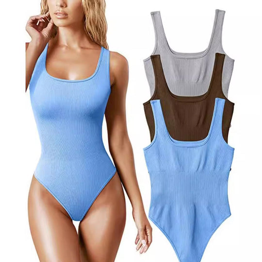 Damen Stylischer Einteiler mit Rippstruktur