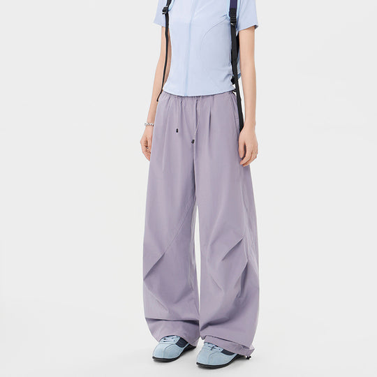 Damen weite technische Cargohose mit Kordelzugbund Shop Nory