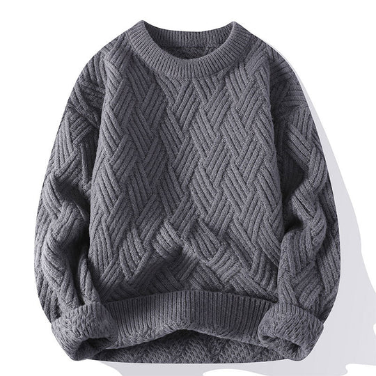 Damen grobgestrickter Oversize-Pullover mit Zopfmuster und elastischem Rippbund Shop Nory