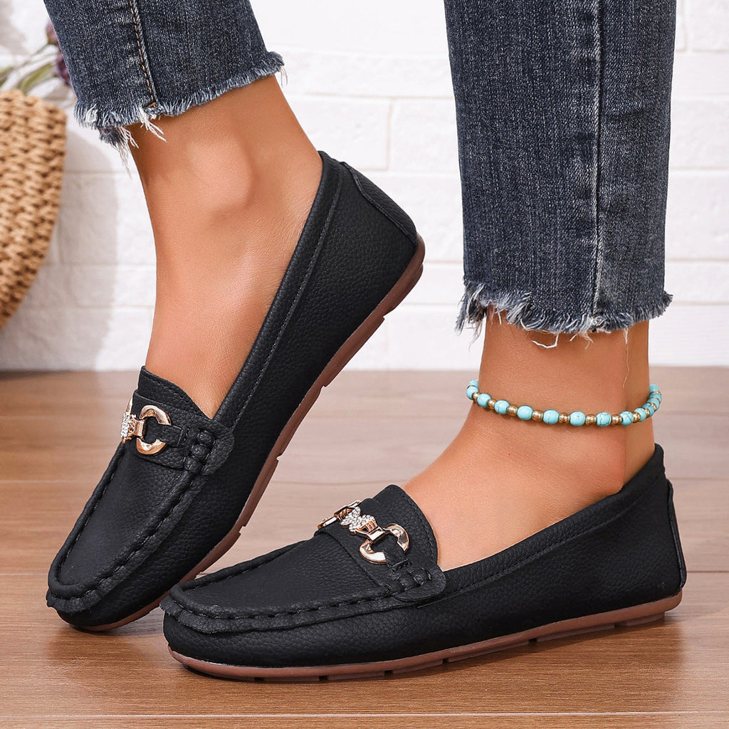 Damen Mokassins mit stylischem Schnallen-Detail Shopnory