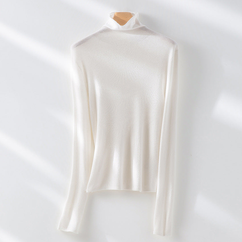 Damen Slim-Fit Feinstrick-Rollkragenpullover mit Stretch Shop Nory