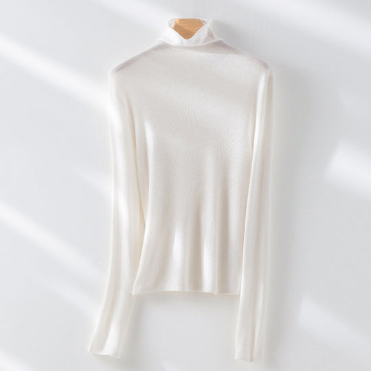 Damen Slim-Fit Feinstrick-Rollkragenpullover mit Stretch Shop Nory