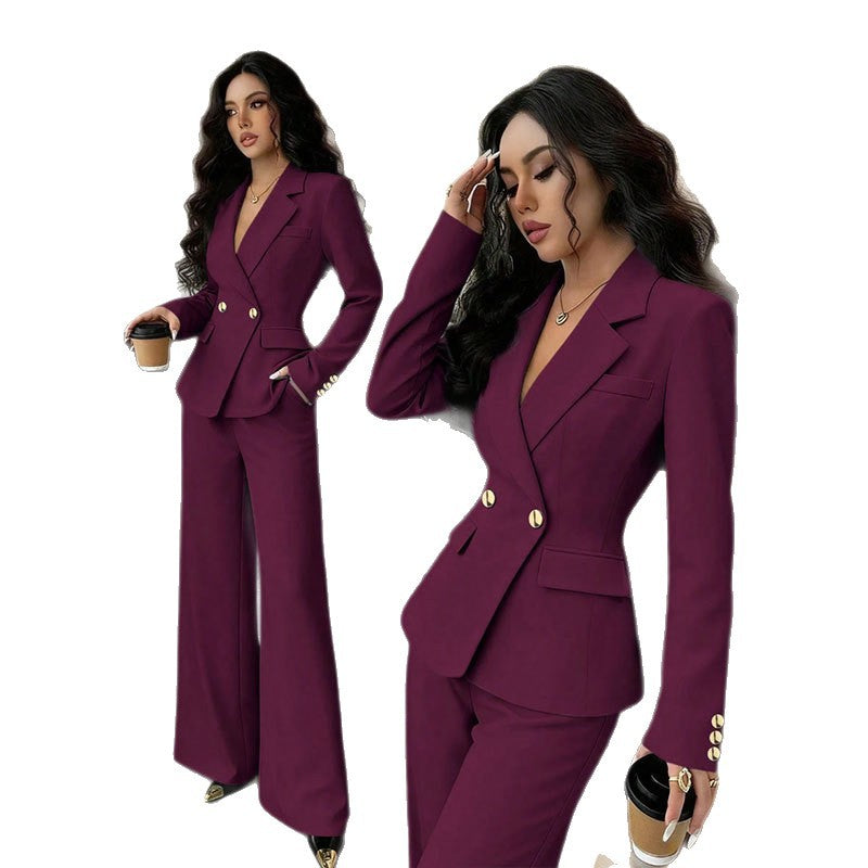 Damen Elegantes Blazer- und Hosen-Set Shop Nory