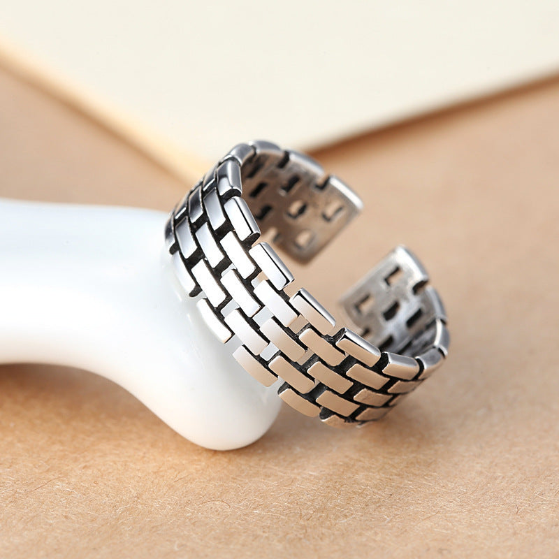 Damen Stilvoller Verstellbarer Ring aus Edelstahl Shop Nory