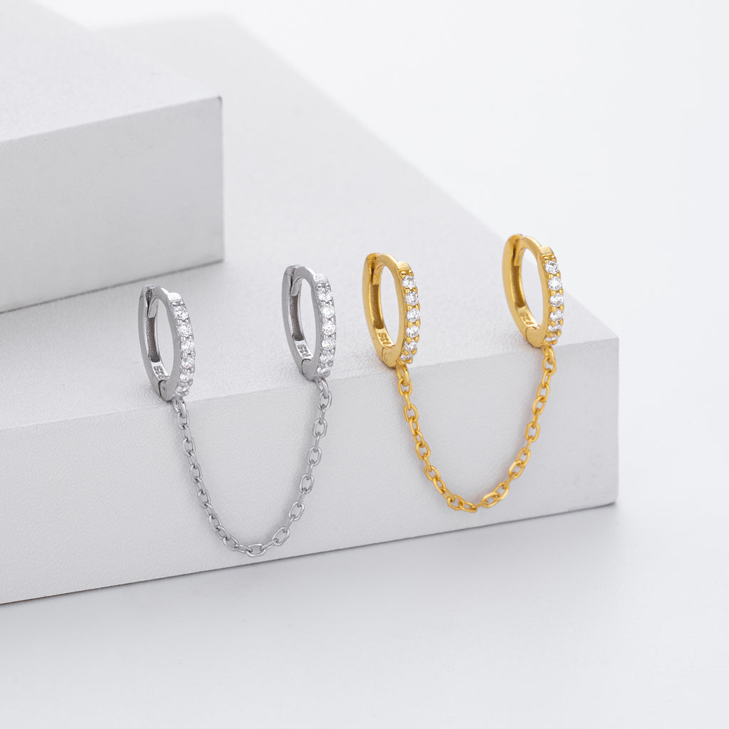 Damen Ohrringe mit elegantem Zirkon-Design aus hochwertigem 925 Sterling Silber Shop Nory