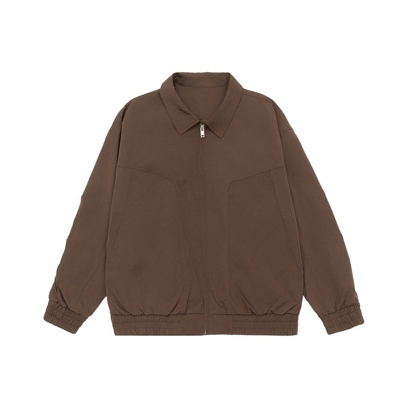 Unisex Oversize-Blousonjacke mit Hemdkragen und elastischem Bund Shop Nory