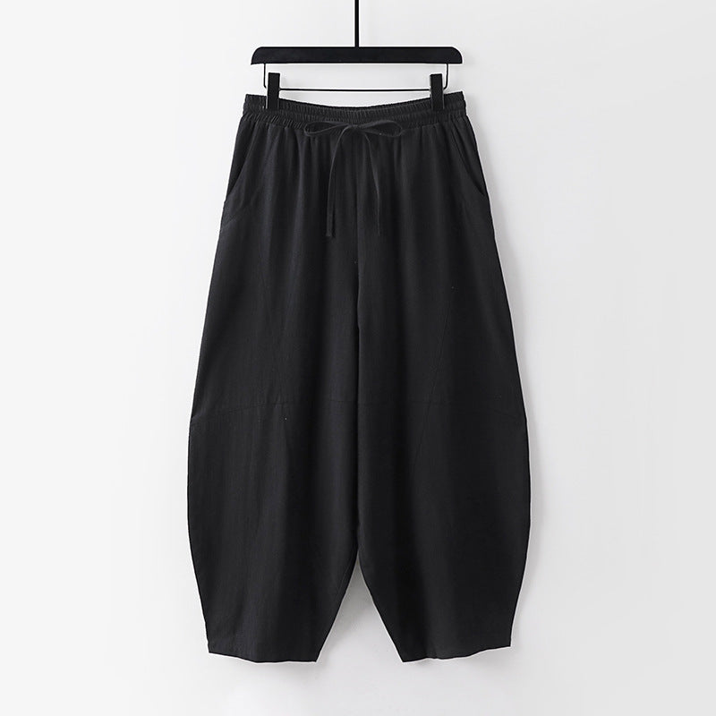 Damen Leichte Haremshose mit weitem Bein und elastischem Bund Shop Nory