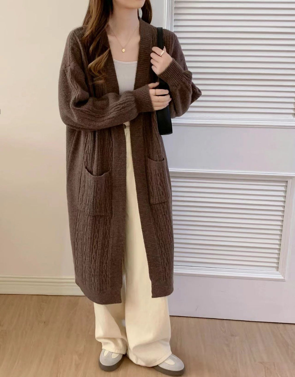 Damen Gemütliche Strickjacke mit Taschen Shop Nory