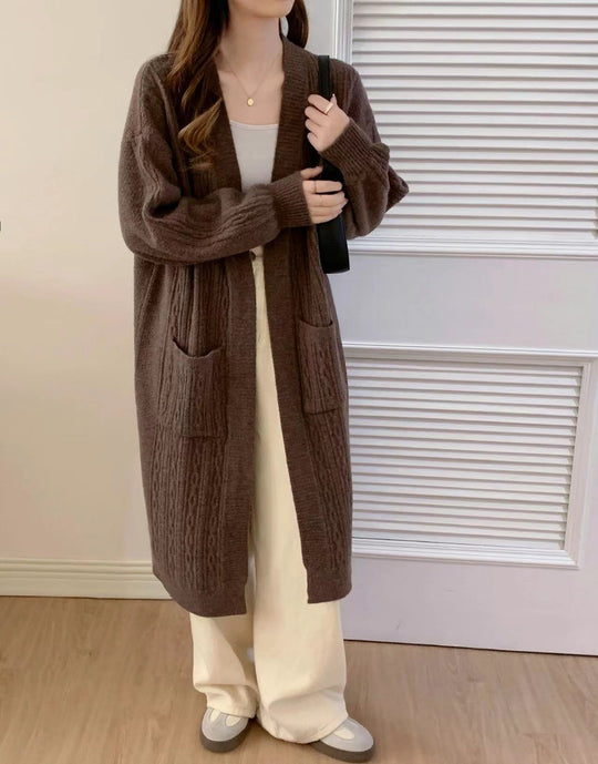 Damen Gemütliche Strickjacke mit Taschen Shop Nory
