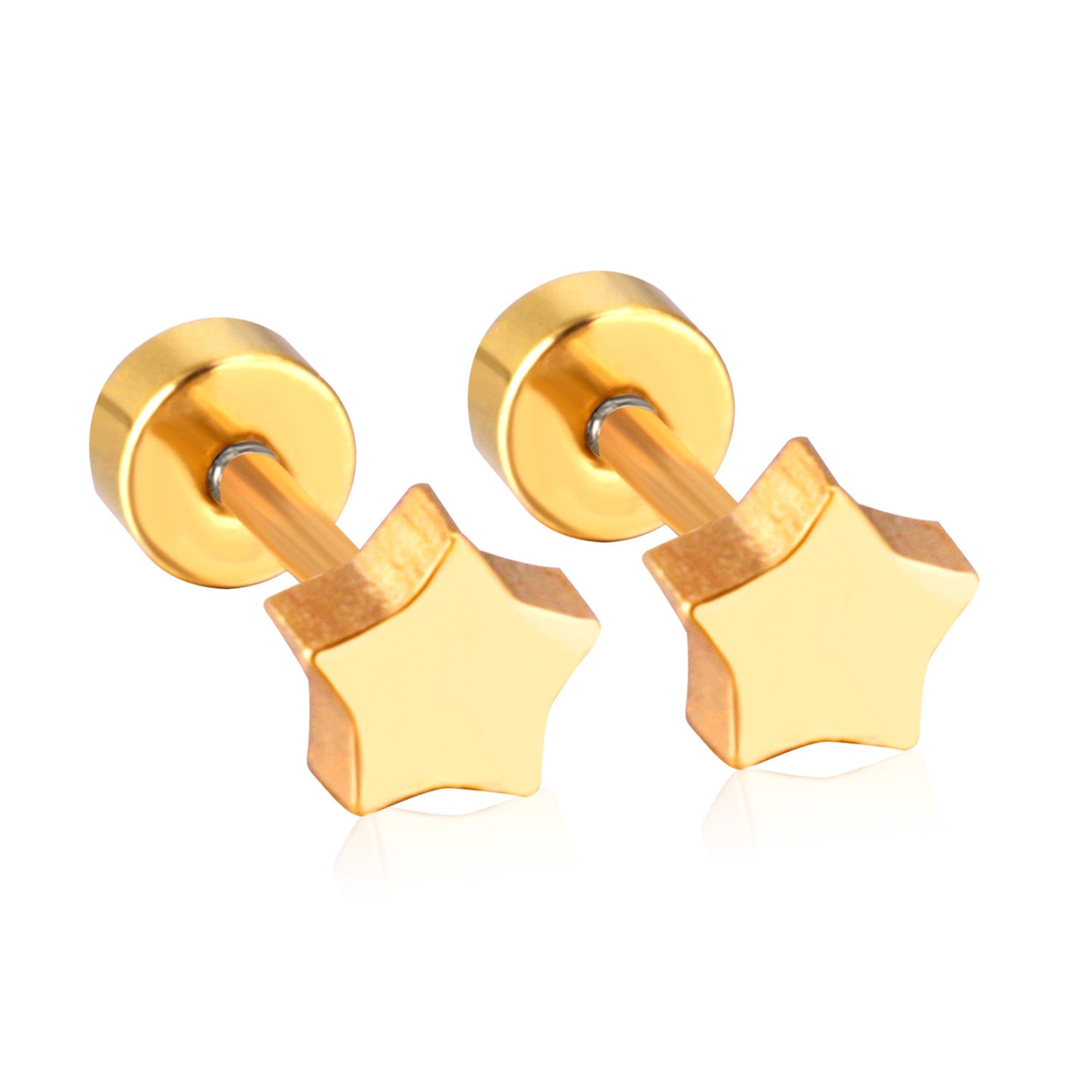 Damen Bauchnabelpiercing mit funkelndem Sternenanhänger und hochwertiger Goldbeschichtung Shop Nory