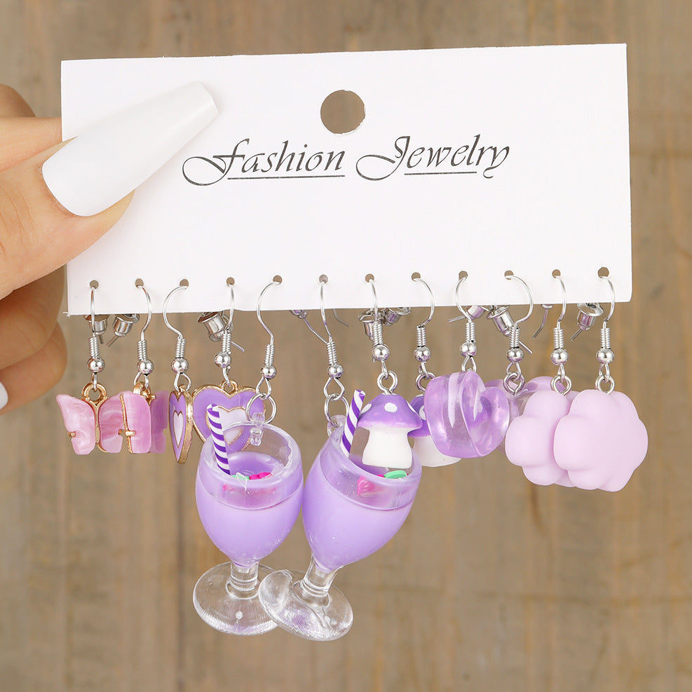 Damen Ohrringe Set mit kreativen Designs und verspielten Motiven Shop Nory