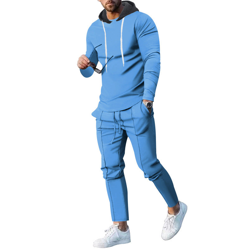 Herren nan zweiteiliges Kapuzen-Lounge-Set mit schmal geschnittenem Kapuzenpullover und tapered Jogginghose Shop Nory
