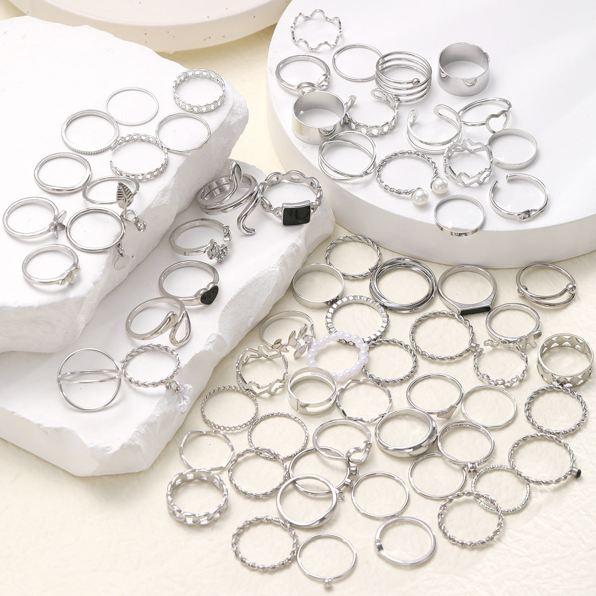 Damen stilvolles und vielseitiges Ring-Set Shop Nory