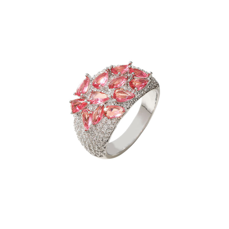 Damen Funkelnder Statement-Ring mit kunstvollen Zirkonia und lebhaften Edelsteinen Shop Nory
