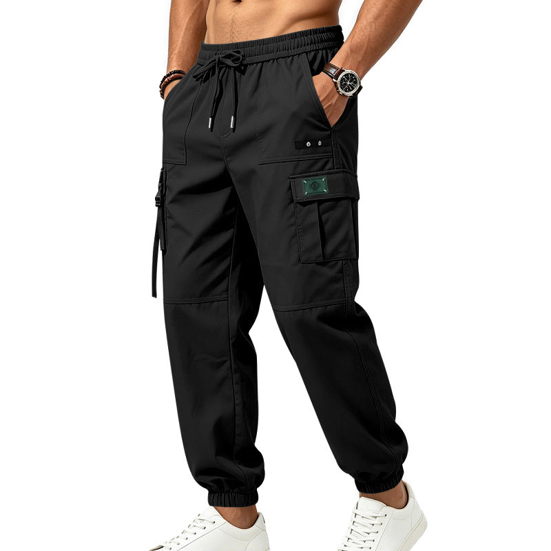 Herren Cargo-Jogginghose mit Kordelzug elastischen Bündchen und Multifach-Taschen Shop Nory