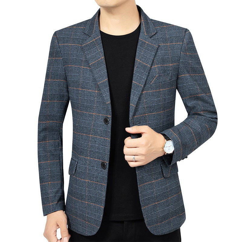 Herren Kariertes Slim-Fit Sakko Shop Nory
