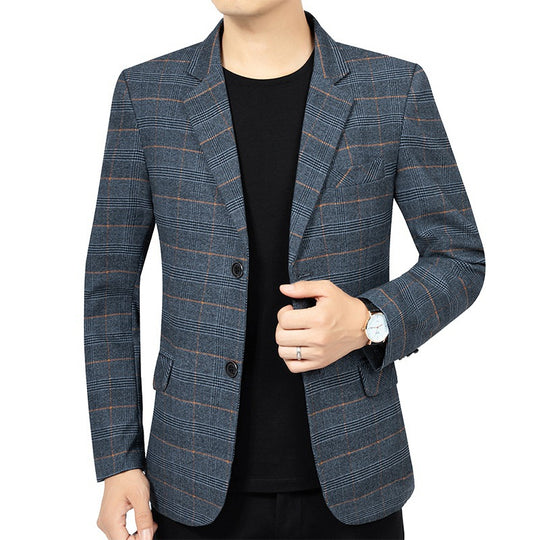 Herren Kariertes Slim-Fit Sakko Shop Nory