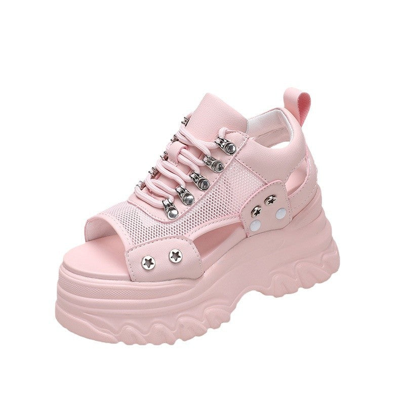 Damen Chunky Sandalen mit atmungsaktiver Mesh-Oberfläche und rutschfester Sohle